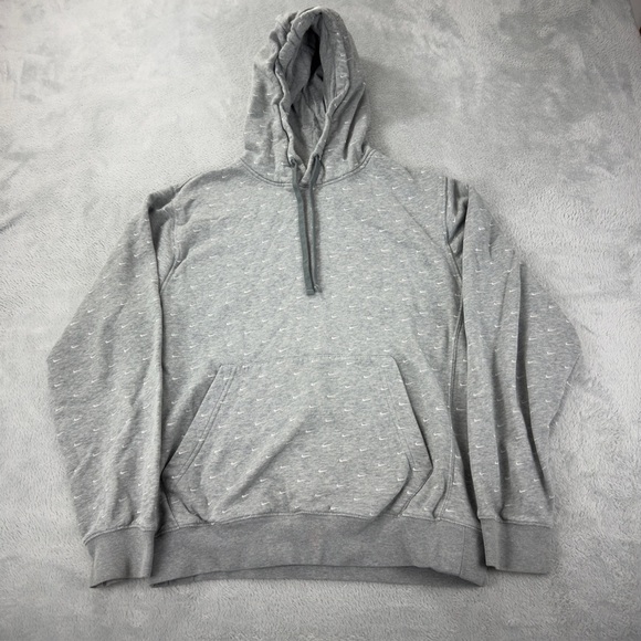 Nike Grey Swoosh Pullover Hoodie Men's Size Small